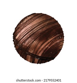 Watercolor of dark chocolate vector great for cards, banners, headers, party posters or decorate your artwork.