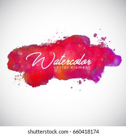 Elemento de Vector rojo oscuro de la acuarela para el fondo del texto