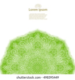 Watercolor decor for your design. Vector mandala