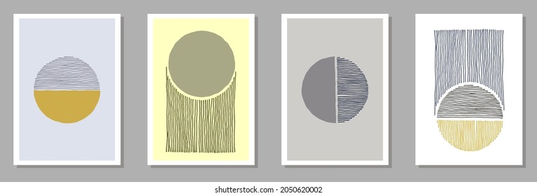 Juego de vectores de banners decorativos de color de agua. Las acuarelas salpican la textura. Diseño de estilo años 60. Fantásticas plantillas de afiches de pared. Elementos resquebrajadores.