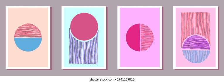 Conjunto de vectores decorativos de lienzo de color de agua. La acuarela mancha la textura. Impresiones de estilo japonés. Excelentes diseños de afiches de oficina. Elementos Doodle.