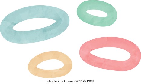 elemento decorativo de acuarela para el diseño