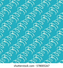 Watercolor decorative spiral pattern background. Modern stylish texture. Repeating abstract background. Weaved wavy geometric grid.