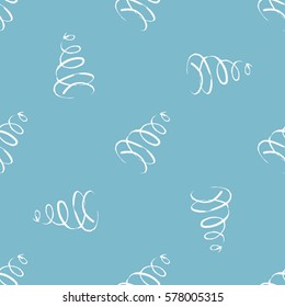 Watercolor decorative spiral pattern background. Modern stylish texture. Repeating abstract background. Weaved wavy geometric grid.