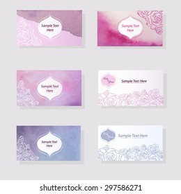 Watercolor design background, blue watercolor texture, wedding watercolor design card template