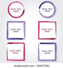 Watercolor design banners. Vector