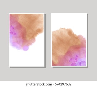 Watercolor design banners. Vector illustration