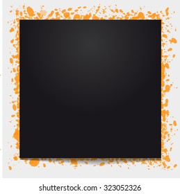 Watercolor design colorful frame. Illustration on white background.