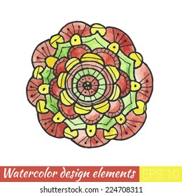 Watercolor design element