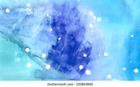 Watercolor design element blue background for the realization of your best ideas.