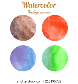 Watercolor design element for the realization of your best ideas.