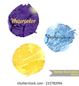 Watercolor design element for the realization of your best ideas.