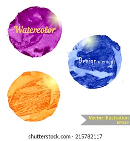 Watercolor design element for the realization of your best ideas.