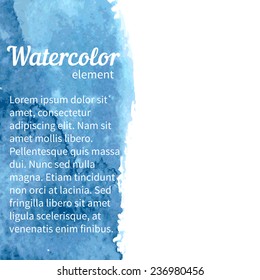 Watercolor design element for the realization of your best ideas.