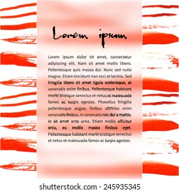 Watercolor design element for the realization of your best ideas.