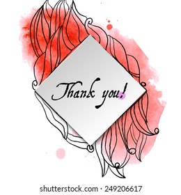 Watercolor design element for the realization of your best ideas.