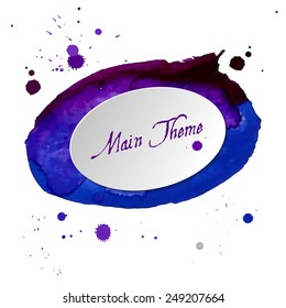 Watercolor design element for the realization of your best ideas.