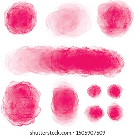 watercolor design element set collection 