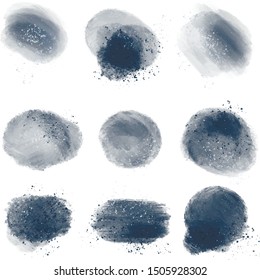 watercolor design element set collection 