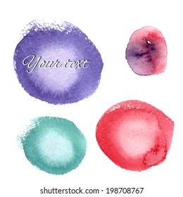Watercolor design elements