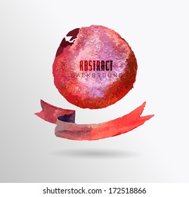 watercolor design elements,  watercolor design elements, background, label, ribbon