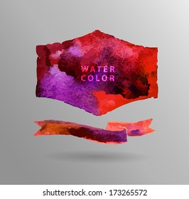  watercolor design elements,  watercolor design elements, background, label, ribbon