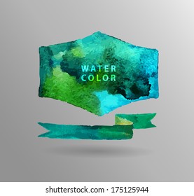  watercolor design elements,  watercolor design elements, background, label, ribbon