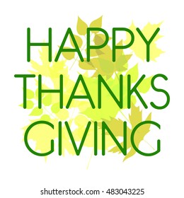Watercolor design style Happy Thanksgiving Day logotype, badge and icon.