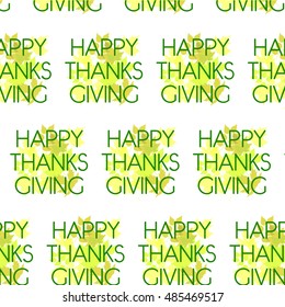 Watercolor design style Happy Thanksgiving Day logotype, badge and icon.