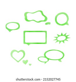 Watercolor dialog boxes cloud of thoughts watercolor speech bubble