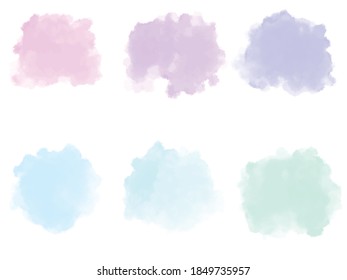 Paket mit Aquarellfarben und verschiedenen Farben, Vektorgrafik