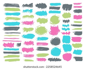 Watercolor dirty daub mega set. Hand drawn inkblot streak sumi shapes. Blob splash web banner imprint pack. Brush stroke paint blots design.