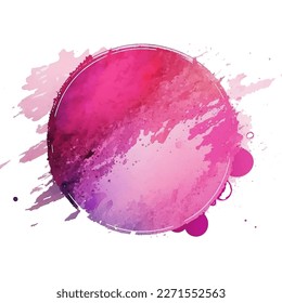 Watercolor Dot Design Elements. Round, vector