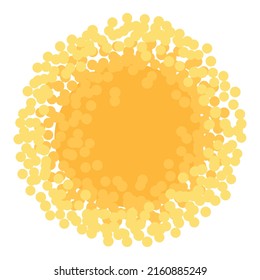 Watercolor dot icon cartoon vector. Circle shape. Paint polka