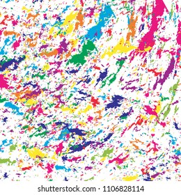Watercolor Dots Background. Dot Pattern with hand painted brush strokes. Abstract colorful line background. Color splash. Vector illustration.