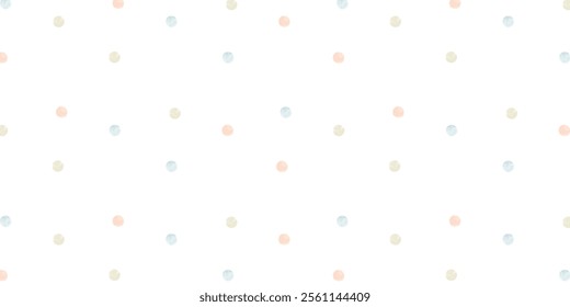 Watercolor dots pattern background Soft colorful simple design vector material