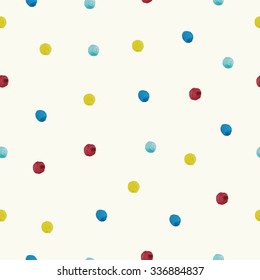 Watercolor dots seamless pattern
