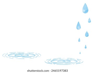 Watercolor Drips and Water Patterns Backgrounds, Rainy Season Backgrounds, Water Expression