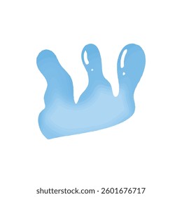 Watercolor drop  blue water design