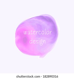 watercolor drop pink background vector for your design with text field.