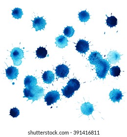 watercolor, drops, splashes, rain