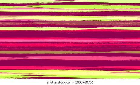 Watercolor Dry Brush Stripes in Grunge Style. Grungy Seamless Lines Pattern Design. Holiday, Summer Watercolor Texture. Fabric, Fashion Print Design Background.