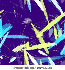 Watercolor Dry Brush Stripes in Grunge Style. Hand Painted Fashion Seamless Pattern. Paint Watercolor Style Stripes. Advertising, Cover Print Design Pattern.