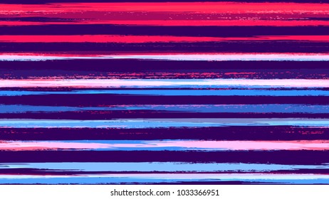 Watercolor Dry Brush Stripes in Grunge Style. Grungy Seamless Lines Pattern Design. Dyed Stripes in Watercolor Style. Cloth, Linen, Textile Print Design Background.