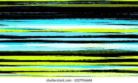 Watercolor Dry Brush Stripes in Grunge Style. Hand Drawn Fashion Seamless Pattern. Holiday, Summer Watercolor Texture. Cloth, Linen, Textile Print Design Pattern.