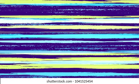 Watercolor Dry Brush Stripes in Grunge Style. Hand Drawn Fashion Seamless Pattern. Dyed Stripes in Watercolor Style. Cloth, Linen, Textile Print Design Pattern.