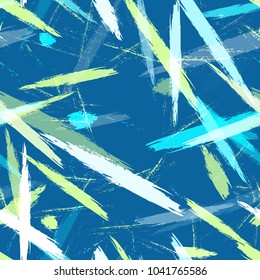 Watercolor Dry Brush Stripes in Grunge Style. Paintbrush Lines Seamless Pattern. Dyed Stripes in Watercolor Style. Advertising, Cover Print Design Pattern.