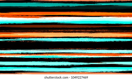 Watercolor Dry Brush Stripes in Grunge Style. Hand Painted Fashion Seamless Pattern. Paint Watercolor Style Stripes. Packaging, Fabric Print Design Background.