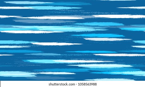 Watercolor Dry Brush Stripes in Grunge Style. Paintbrush Lines Seamless Pattern. Paint Watercolor Style Stripes. Packaging, Fabric Print Design Background.