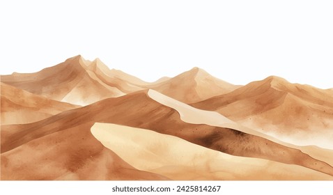 watercolor dunes isolated on white background	
 svg